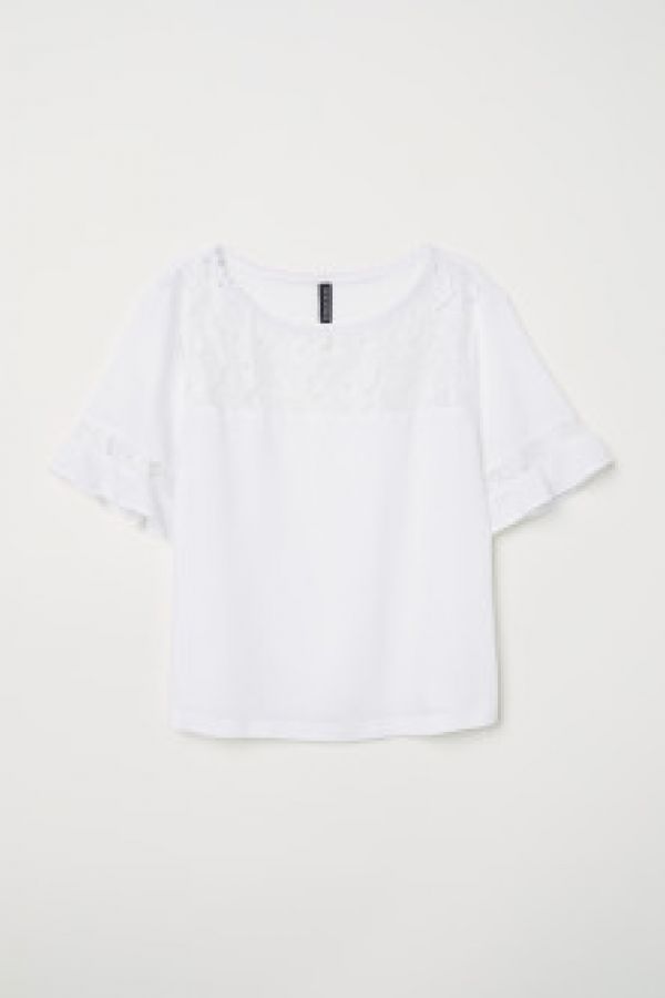  Bluza de viscoza cu dantela