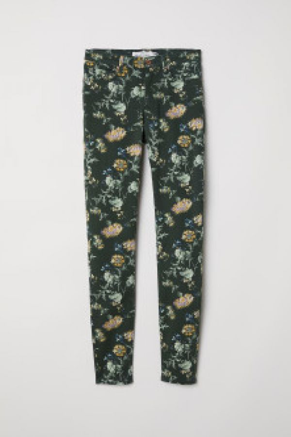  Pantaloni elastici cu motiv