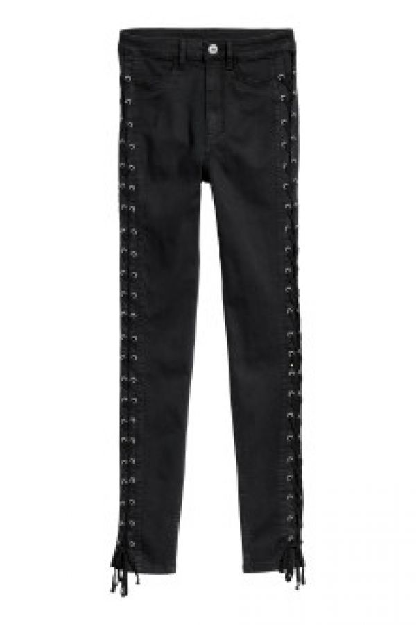  Pantaloni din twill cu siret