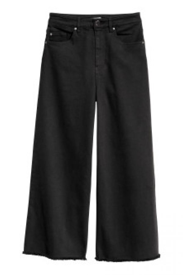  Pantaloni largi de twill