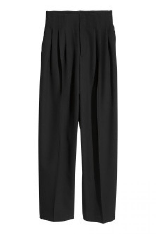  Pantaloni largi din mix lana