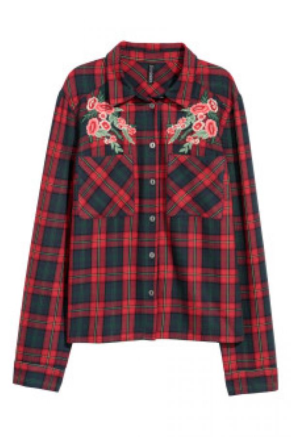  Camasa de bumbac cu broderie