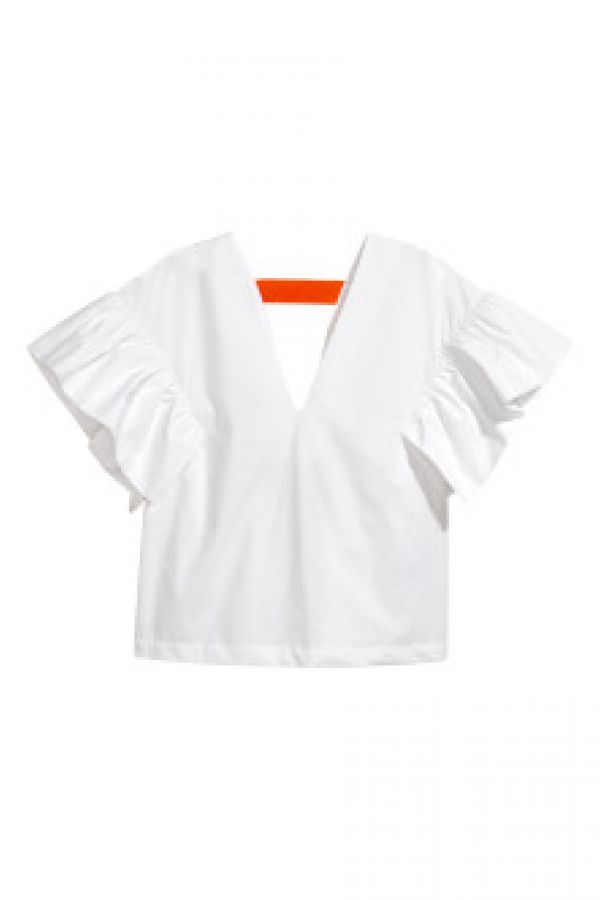  Bluza de bumbac cu volane