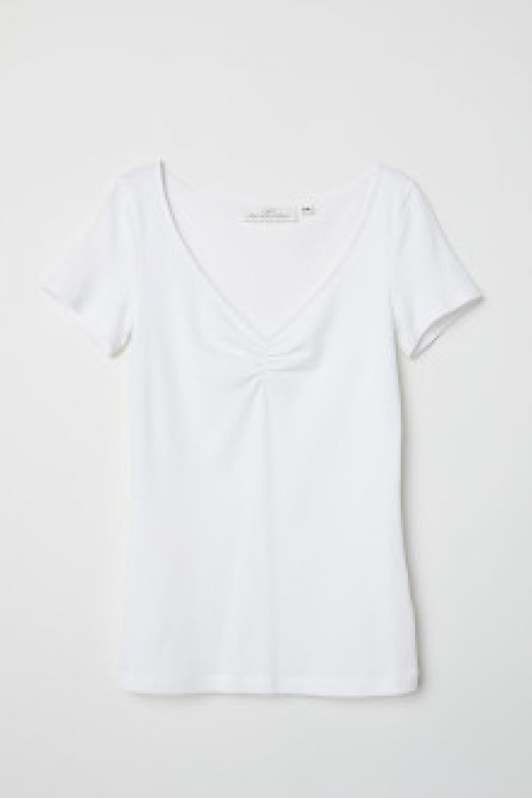  Tricou cu guler in V