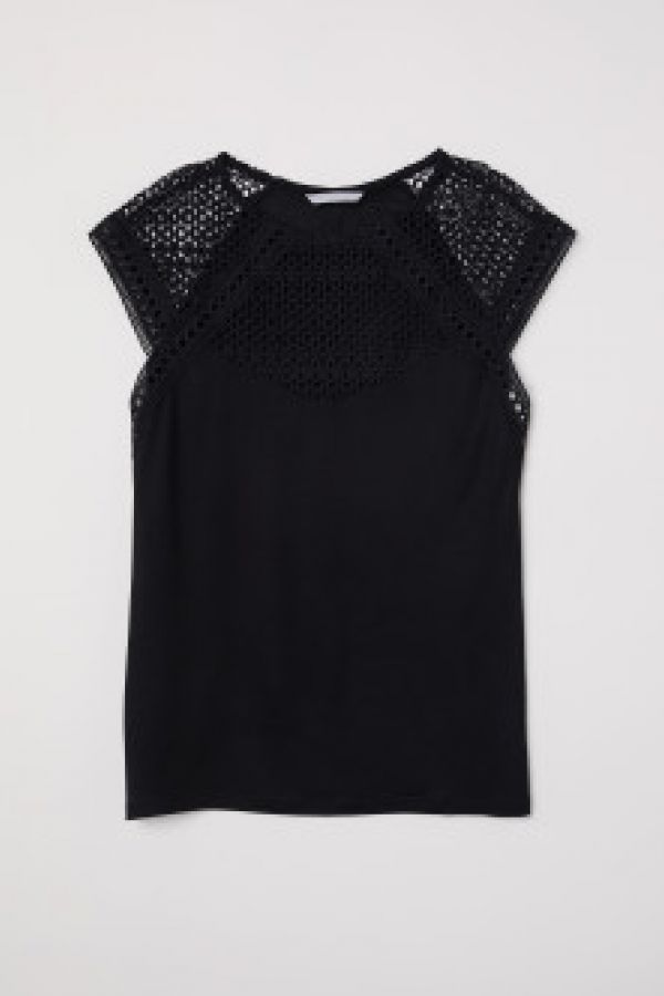  Bluza cu platca de dantela
