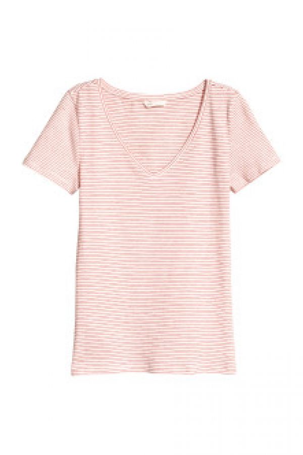  Tricou de jerseu in V