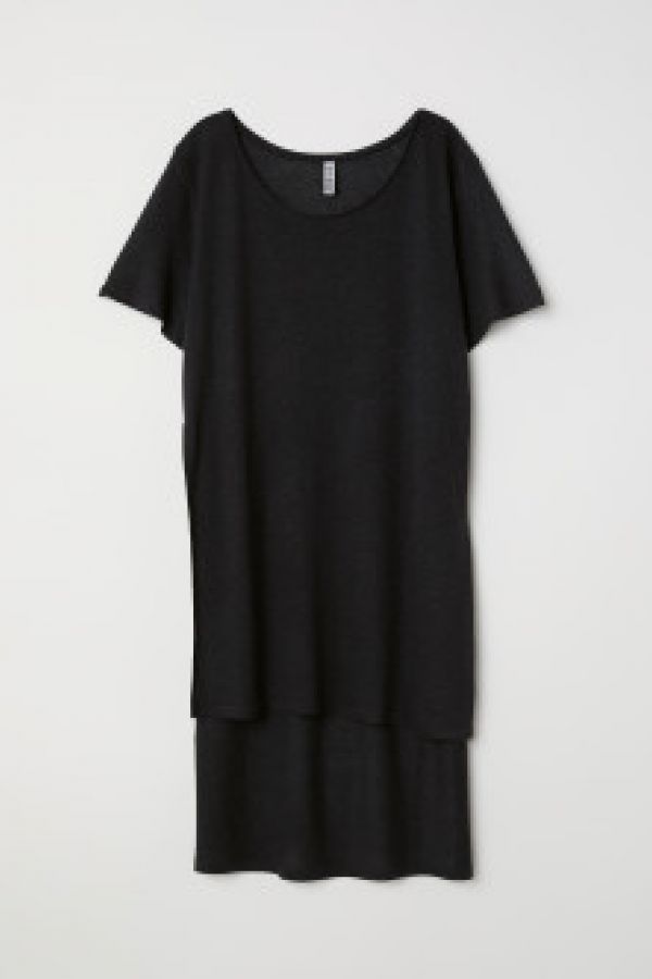  Tricou lung din mix de in