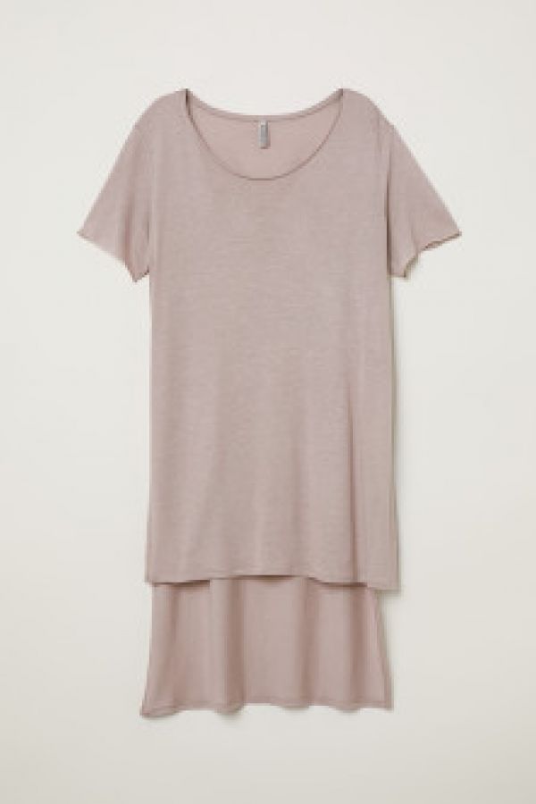  Tricou lung din mix de in
