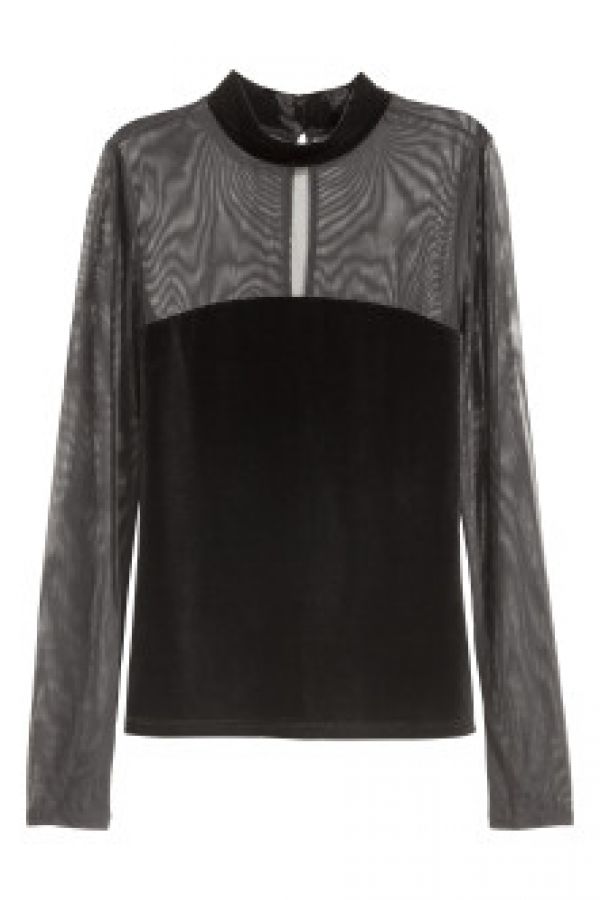  Bluza de velur cu plasa