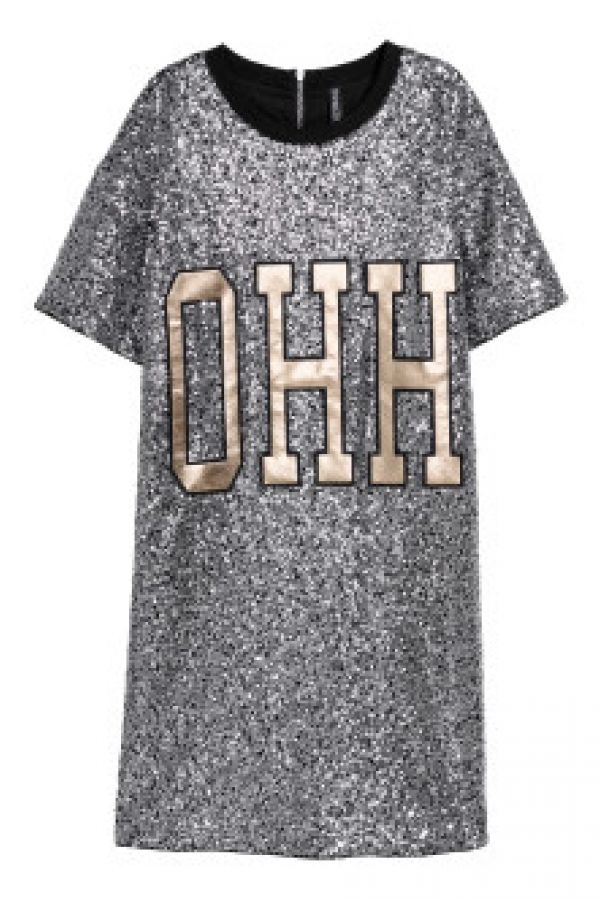  Rochie-tricou cu paiete