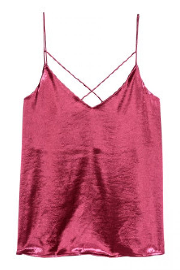  Top de satin cu bretele