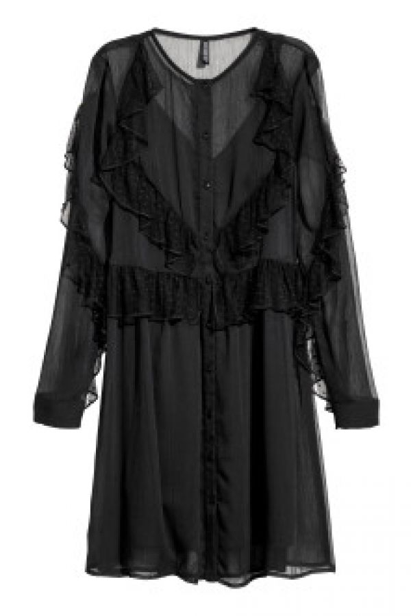  Rochie de sifon cu volane