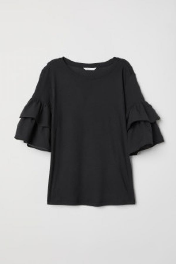  Bluza cu volane la maneci