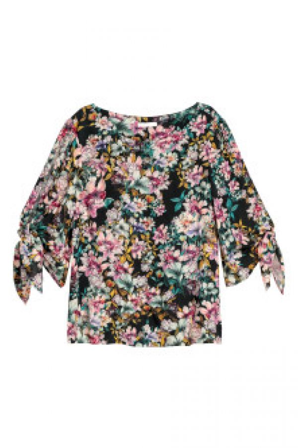  Bluza cu panglici la mansete
