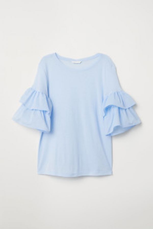  Bluza cu volane la maneci