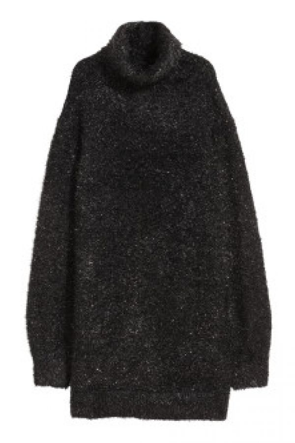  Rochie tricotata cu guler