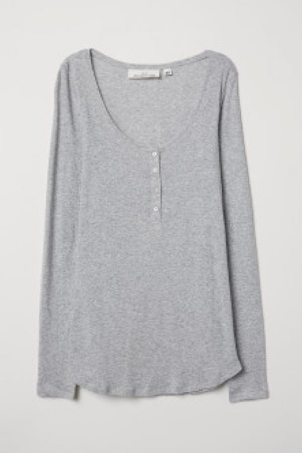  Bluza Henley cambrata
