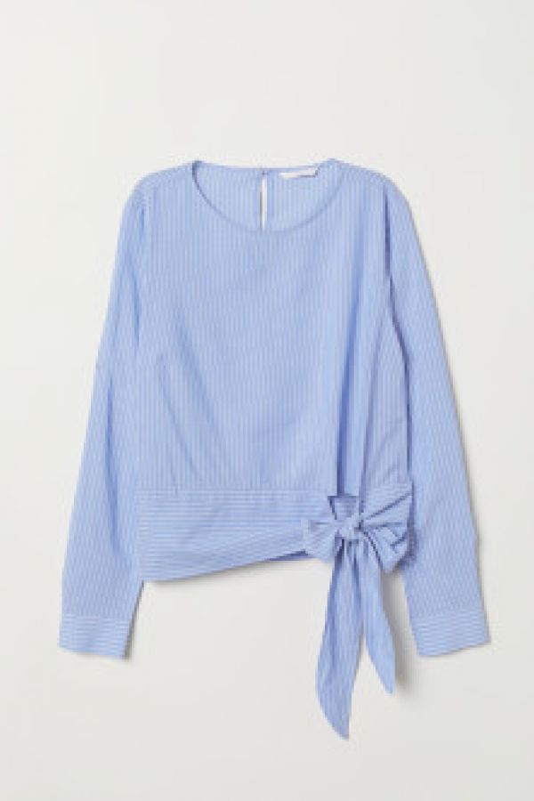  Bluza din mix de modal, cu nod