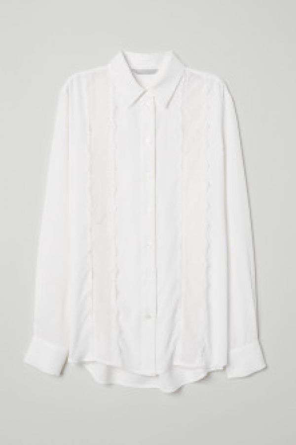  Bluza cu broderie de dantela