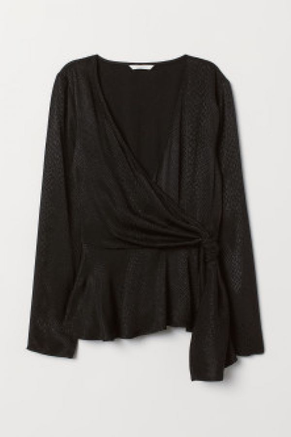  Bluza tesuta jacard cu peplum