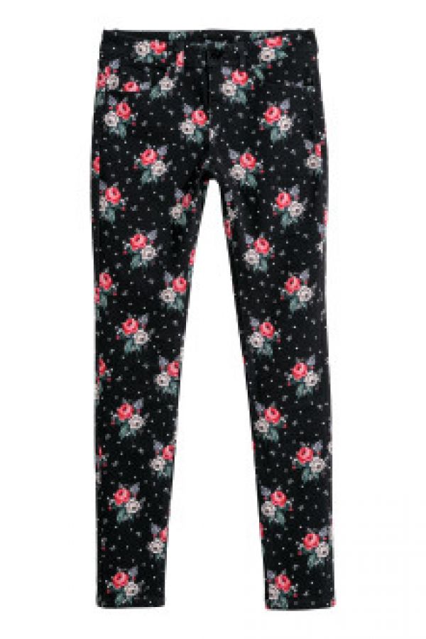  Pantaloni de twill cu motive