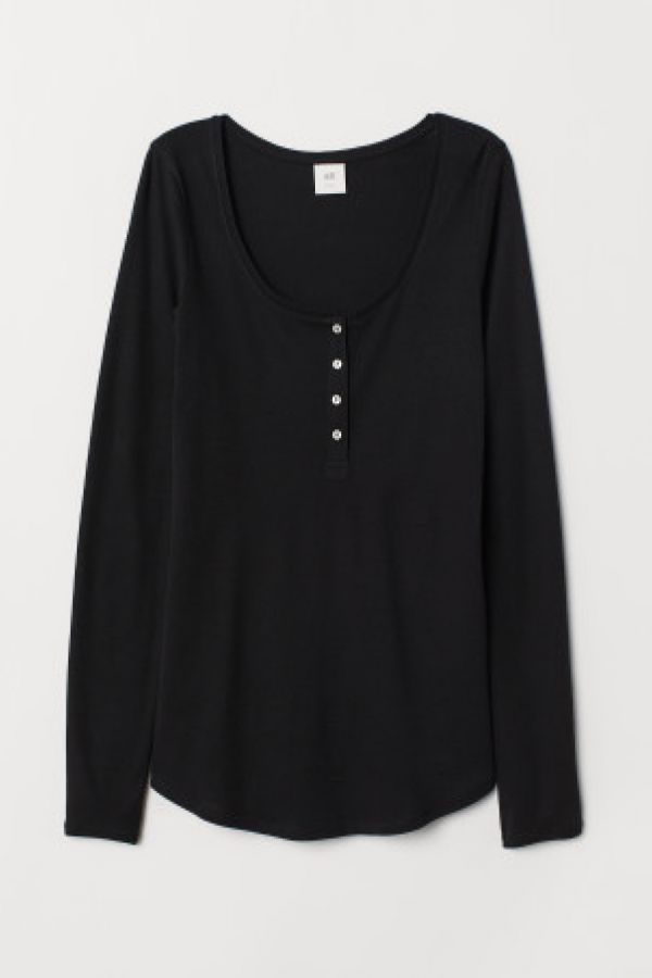 Bluza de jerseu cu nasturi