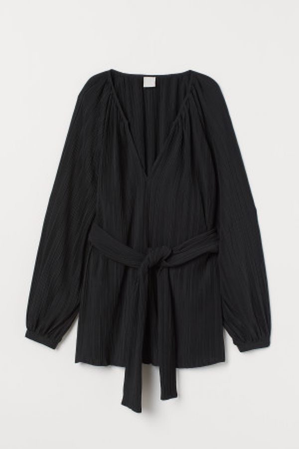  Bluza plisata cu cordon