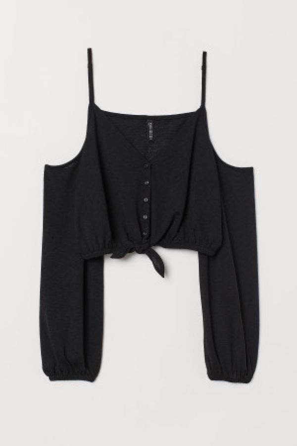  Bluza scurta cu umerii goi