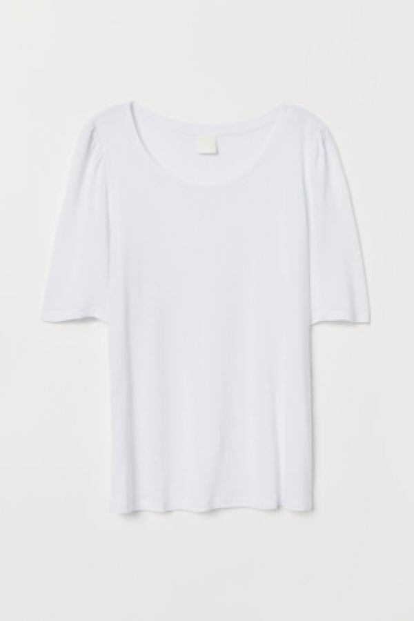  Tricou cu maneci bufante