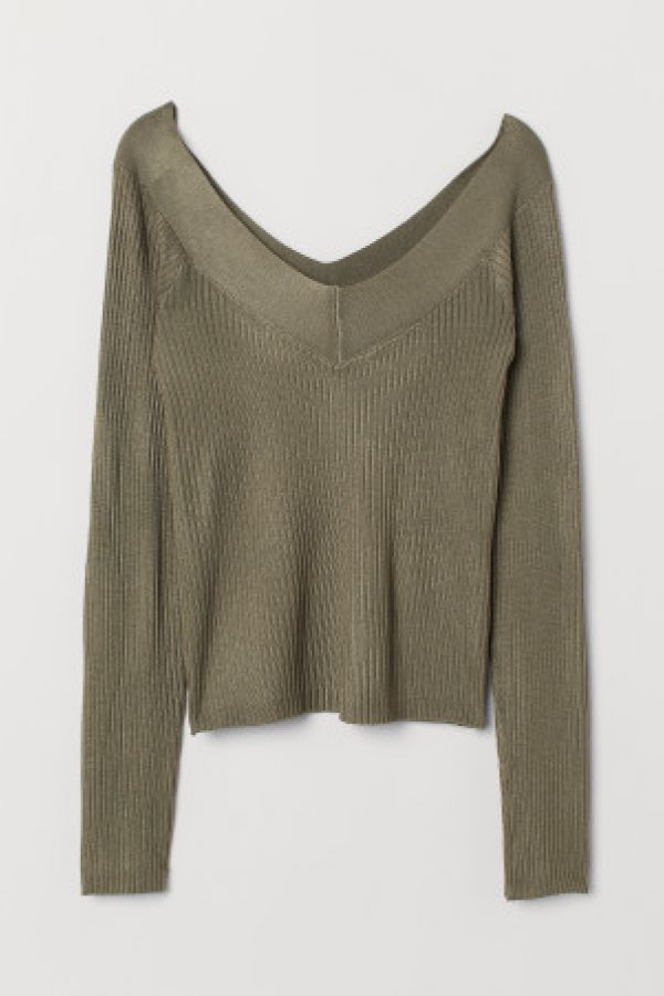  Bluza cu decolteu in V