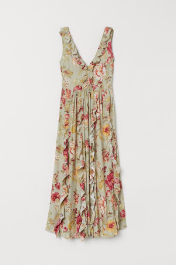  Rochie in V cu volane