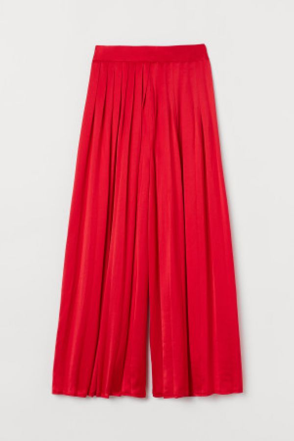  Pantaloni plisati de satin
