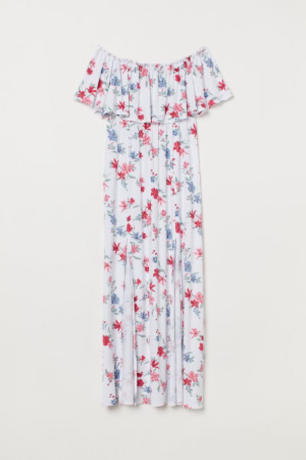  Rochie maxi cu volan