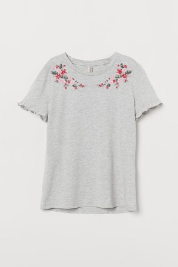  Tricou cu broderie