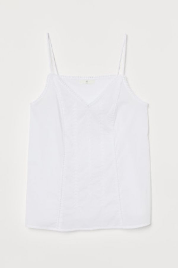  Top de bumbac cu broderie