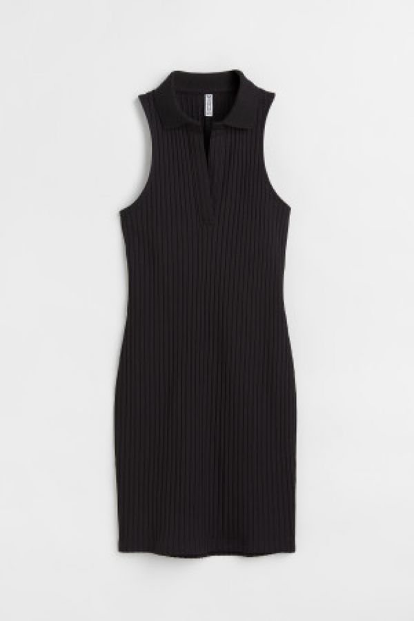  Rochie reiata cu guler