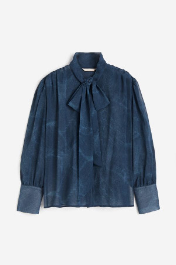  Bluza din sifon cu panglici