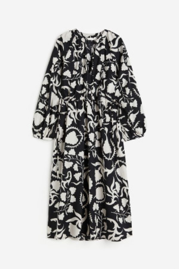  Rochie de bumbac cu snururi