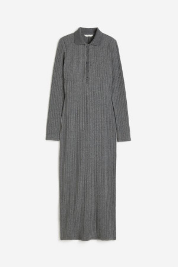  Rochie de jerseu cu guler
