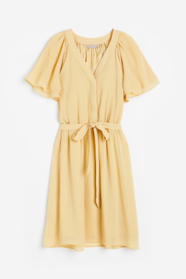  Rochie de sifon in V