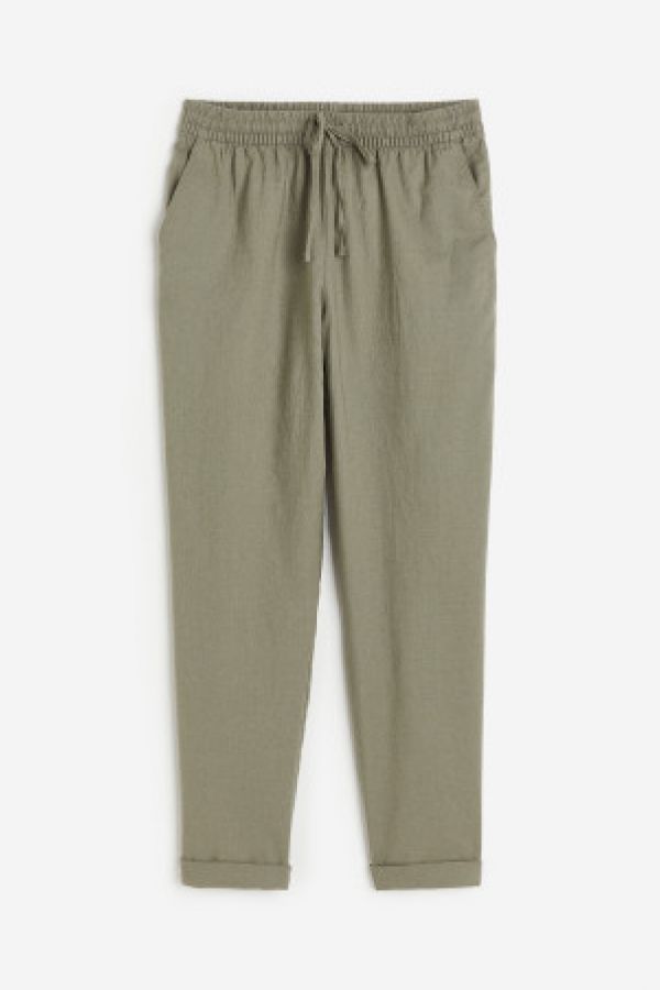  Pantaloni tip jogging din amestec de in