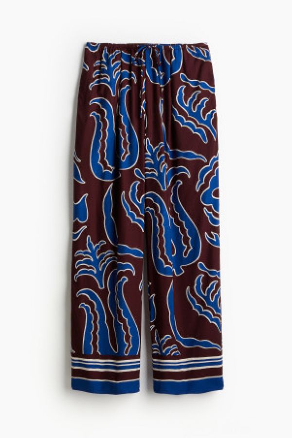  Pantaloni din twill cu motive