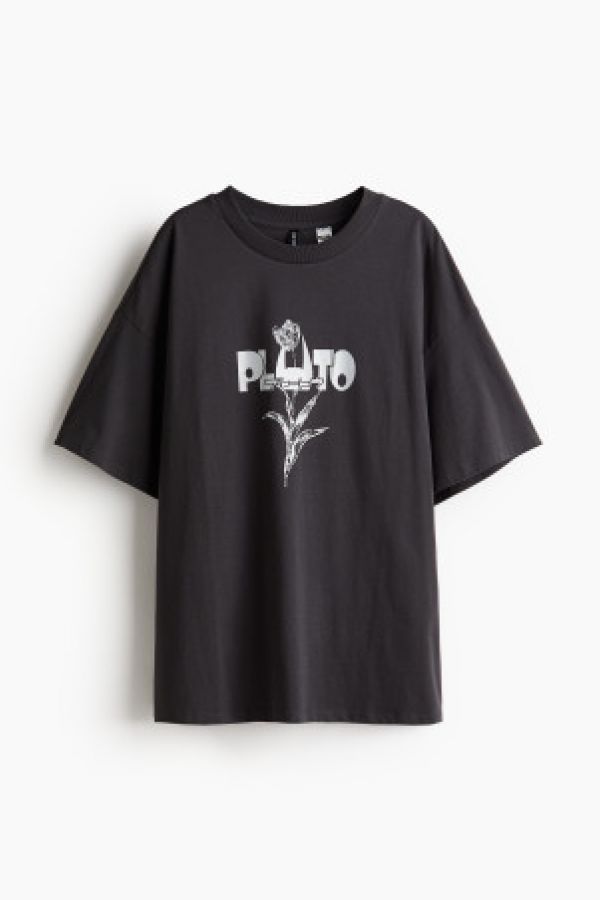  Tricou supradimensionat cu imprimeu