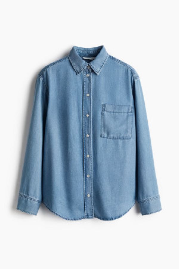  Camasa din denim de lyocell