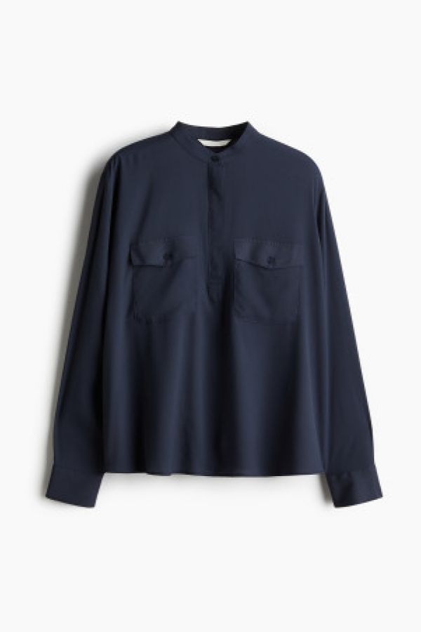  Bluza cu guler tip banda