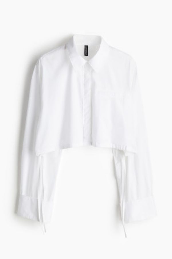  Camasa cropped cu snur