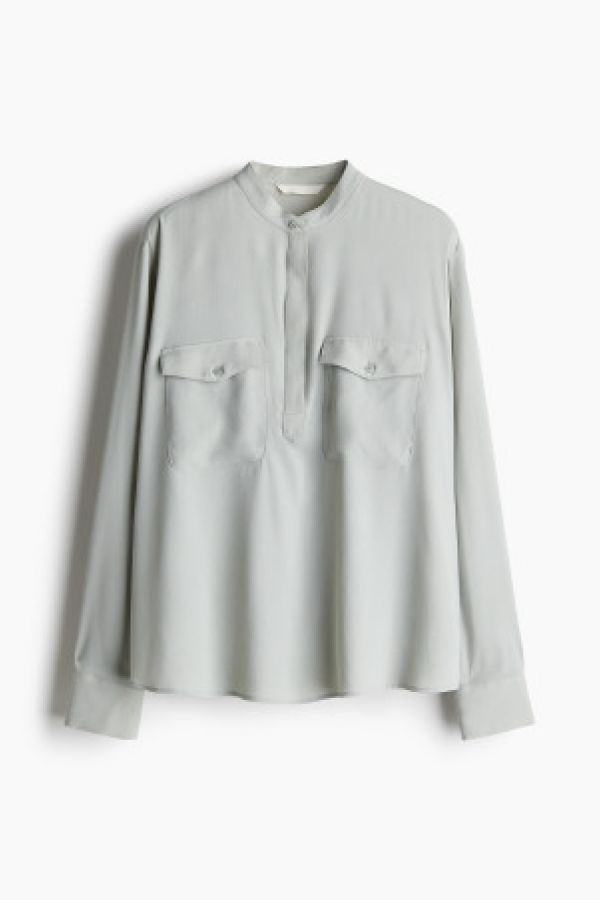  Bluza cu guler tip banda