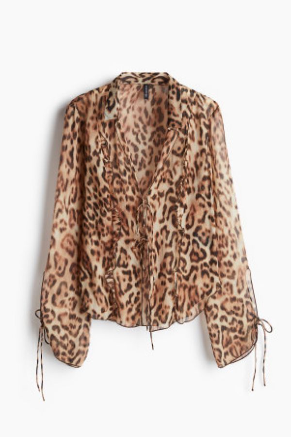  Bluza de sifon cu snururi