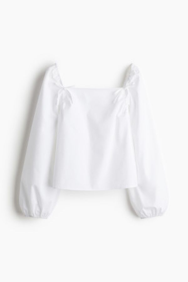  Bluza de bumbac cu funde