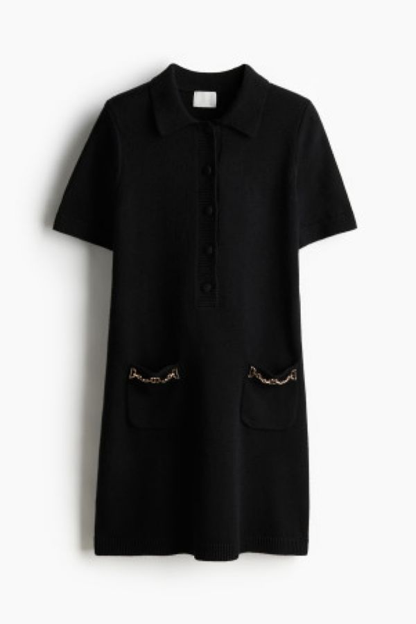  Rochie tricotata cu lanturi